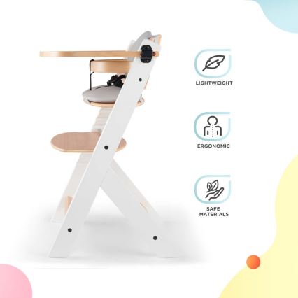 KINDERKRAFT - Children's dining chair ENOCK with cushions grå/vit