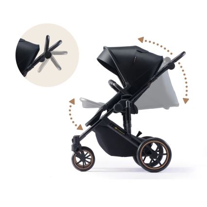 KINDERKRAFT - Combination stroller 2i1 PRIME 2 svart