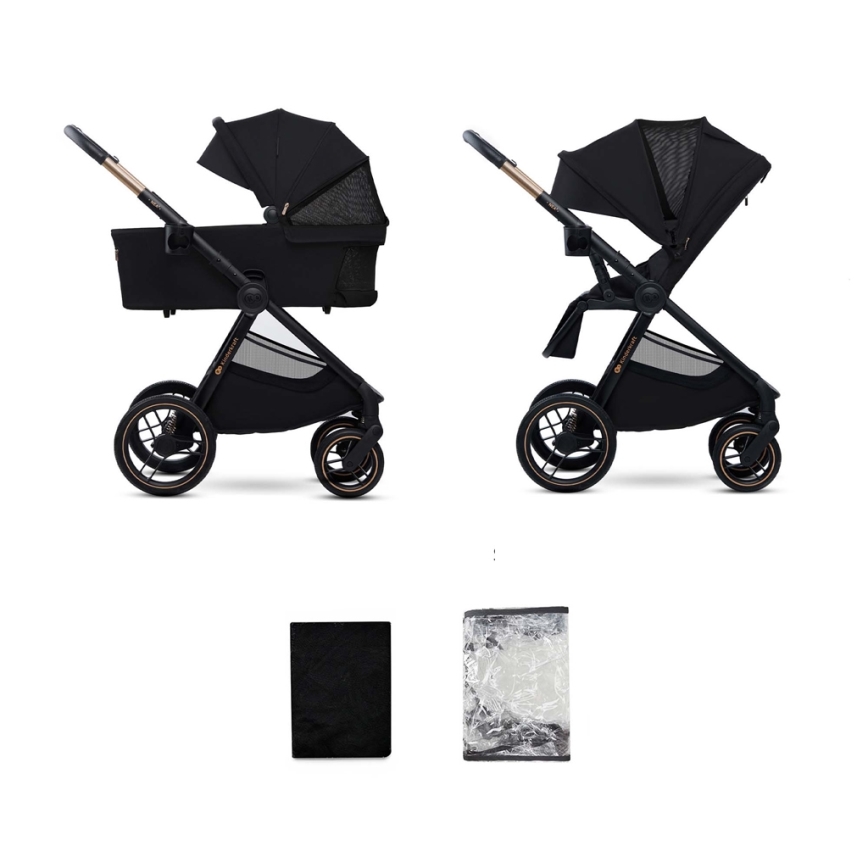 KINDERKRAFT - Kombinations barnvagn 2i1 NEA 2 Midnight svart