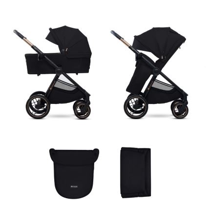 KINDERKRAFT - Kombinations barnvagn 2i1 NEA 2 Midnight svart