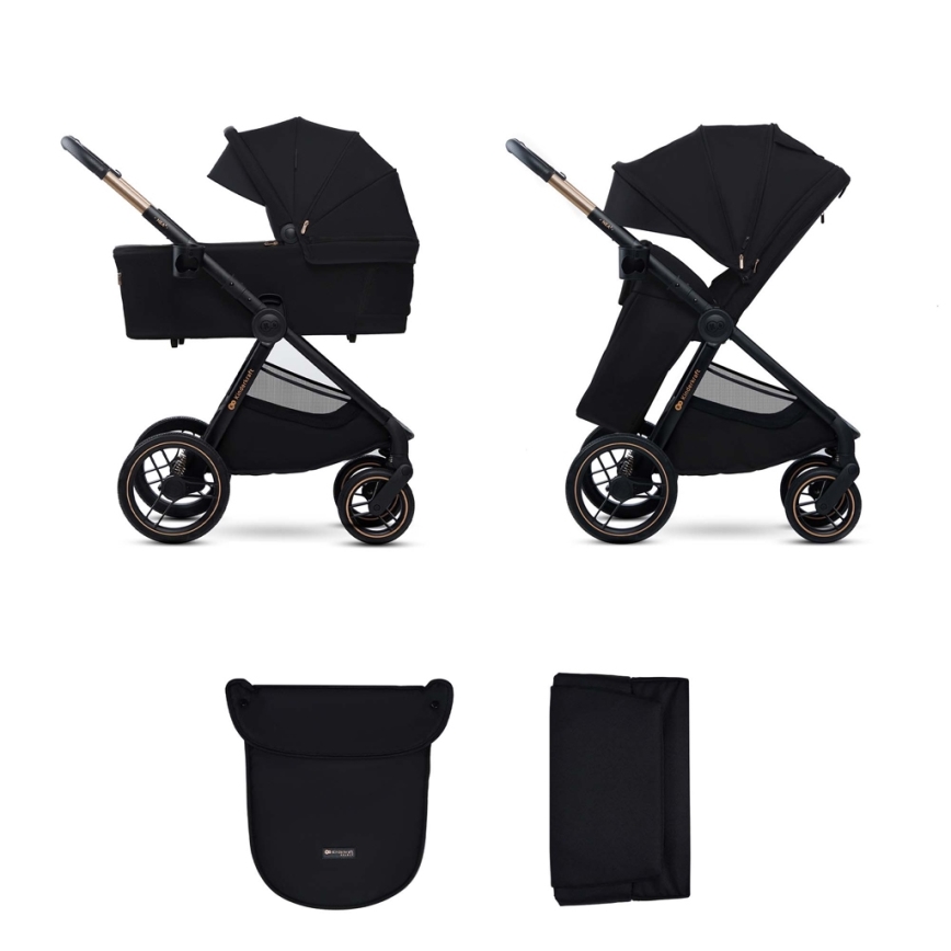 KINDERKRAFT - Kombinations barnvagn 2i1 NEA 2 Midnight svart