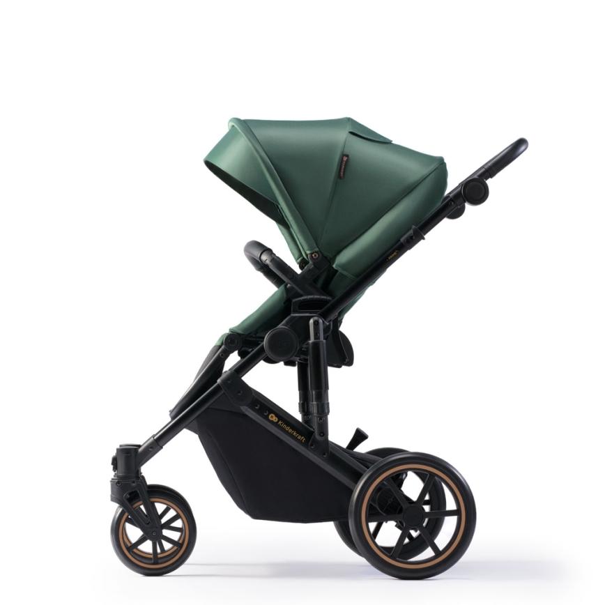 KINDERKRAFT - Kombinations barnvagn 2i1 PRIME 2 grön