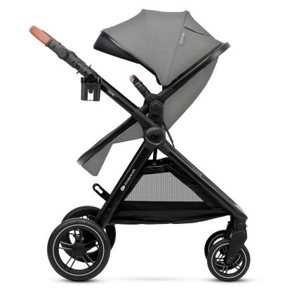 KINDERKRAFT - Kombinations barnvagn 3i1 ESME Moonlight grå + bilstol MINK PRO