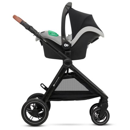KINDERKRAFT - Kombinations barnvagn 3i1 ESME Moonlight grå + bilstol MINK PRO