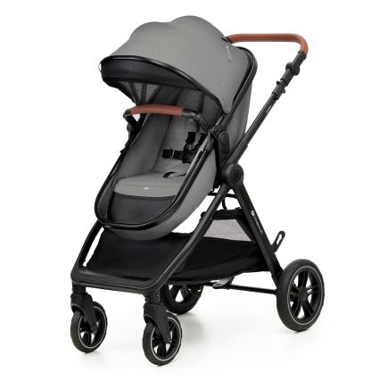KINDERKRAFT - Kombinations barnvagn 3i1 ESME Moonlight grå + bilstol MINK PRO