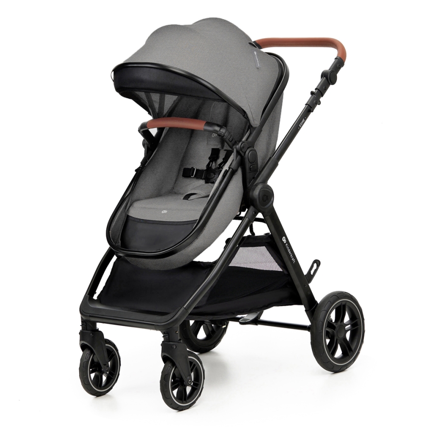 KINDERKRAFT - Kombinations barnvagn 3i1 ESME Moonlight grå + bilstol MINK PRO