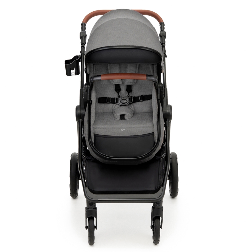 KINDERKRAFT - Kombinations barnvagn 3i1 ESME Moonlight grå + bilstol MINK PRO