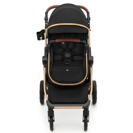 KINDERKRAFT - Kombinations barnvagn 3i1 ESME Pure svart + bilstol MINK PRO