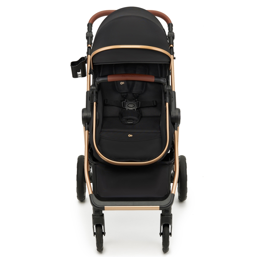 KINDERKRAFT - Kombinations barnvagn 3i1 ESME Pure svart + bilstol MINK PRO