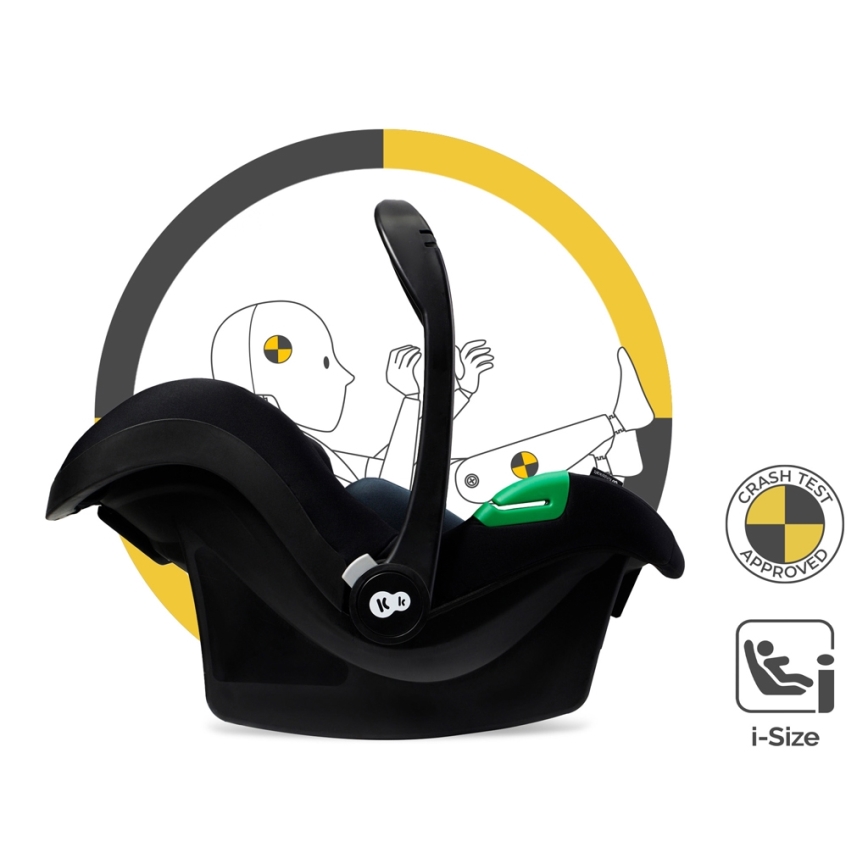 KINDERKRAFT - Kombinations barnvagn 3i1 ESME Pure svart + bilstol MINK PRO