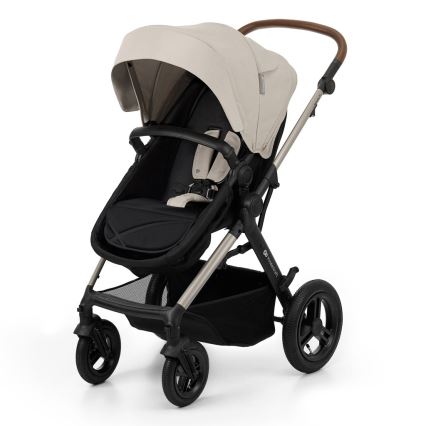 KINDERKRAFT - Kombinations barnvagn 3i1 MOOV 2 AIR Moonlight grå + bilstol MINK PRO