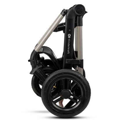 KINDERKRAFT - Kombinations barnvagn 3i1 MOOV 2 AIR Moonlight grå + bilstol MINK PRO