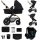 KINDERKRAFT - Kombinations barnvagn 3i1 MOOV 2 AIR Pure svart + bilstol MINK PRO