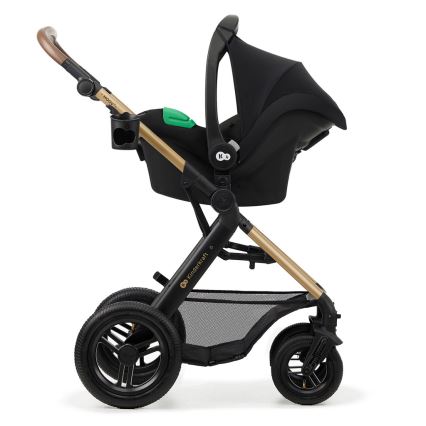 KINDERKRAFT - Kombinations barnvagn 3i1 MOOV 2 AIR Pure svart + bilstol MINK PRO
