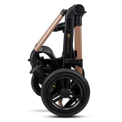 KINDERKRAFT - Kombinations barnvagn 3i1 MOOV 2 AIR Sand beige + bilstol MINK PRO