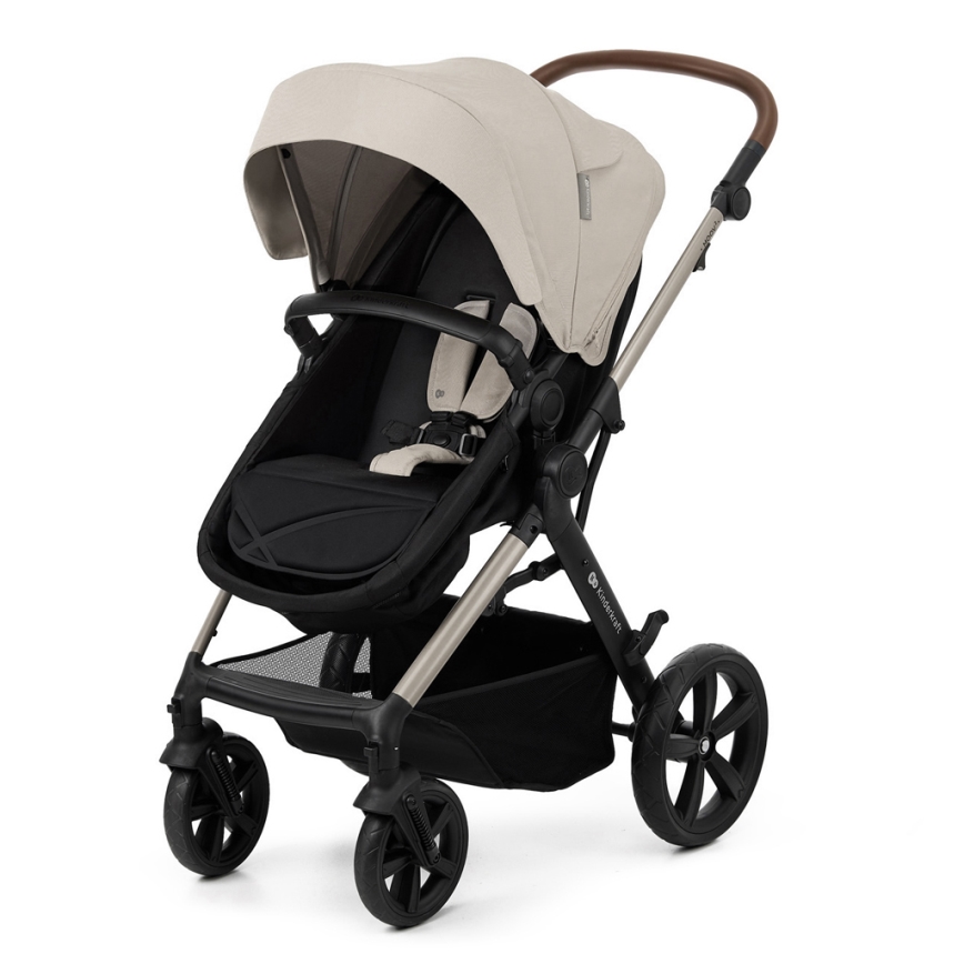 KINDERKRAFT - Kombinations barnvagn 3i1 MOOV 2 Moonlight grå + bilstol MINK PRO