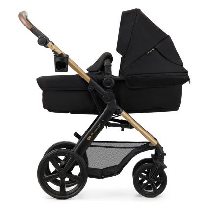 KINDERKRAFT - Kombinations barnvagn 3i1 MOOV 2 Pure svart + bilstol MINK PRO