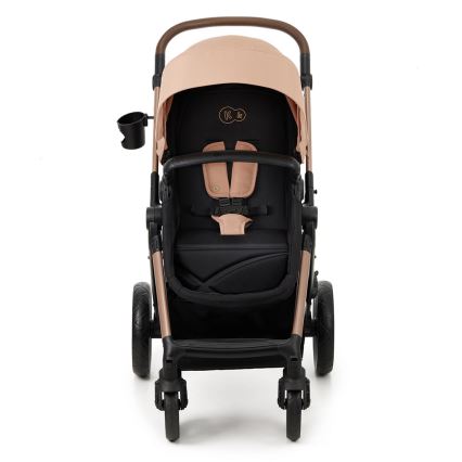 KINDERKRAFT - Kombinations barnvagn 3i1 MOOV 2 Sand beige + bilstol MINK PRO