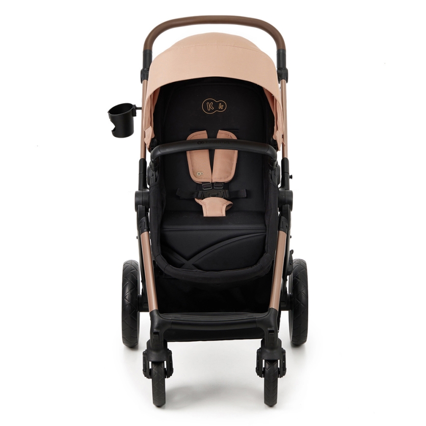 KINDERKRAFT - Kombinations barnvagn 3i1 MOOV 2 Sand beige + bilstol MINK PRO