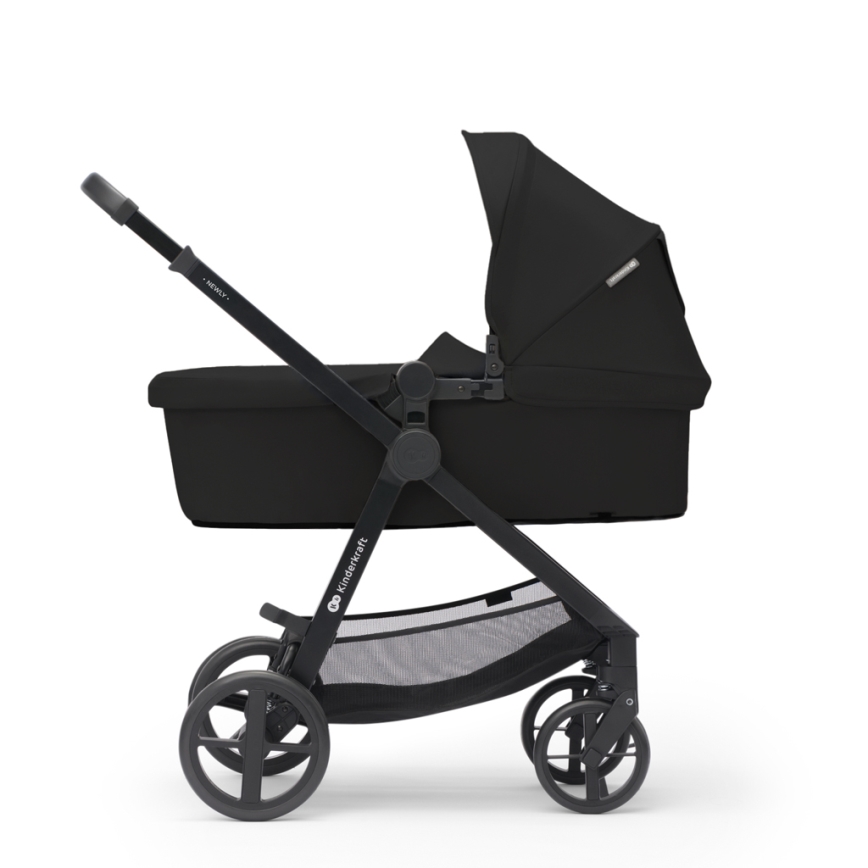 KINDERKRAFT - Kombinations barnvagn 3i1 NEWLY Klassisk svart  + bilstol MINK PRO