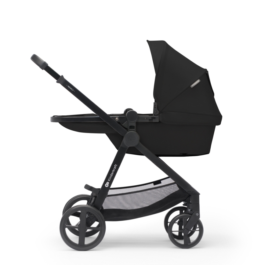 KINDERKRAFT - Kombinations barnvagn 3i1 NEWLY Klassisk svart  + bilstol MINK PRO