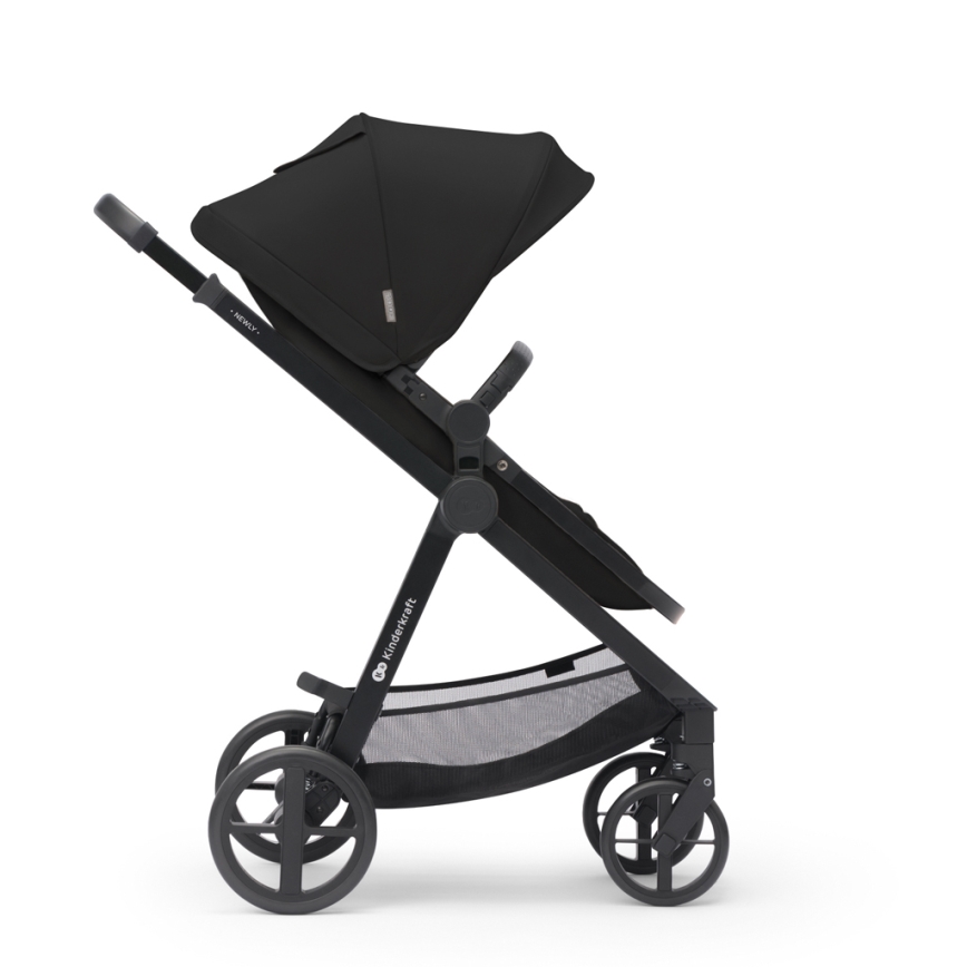 KINDERKRAFT - Kombinations barnvagn 3i1 NEWLY Klassisk svart  + bilstol MINK PRO