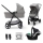 KINDERKRAFT - Kombinations barnvagn 3i1 NEWLY Moonlight grå  + bilstol MINK PRO