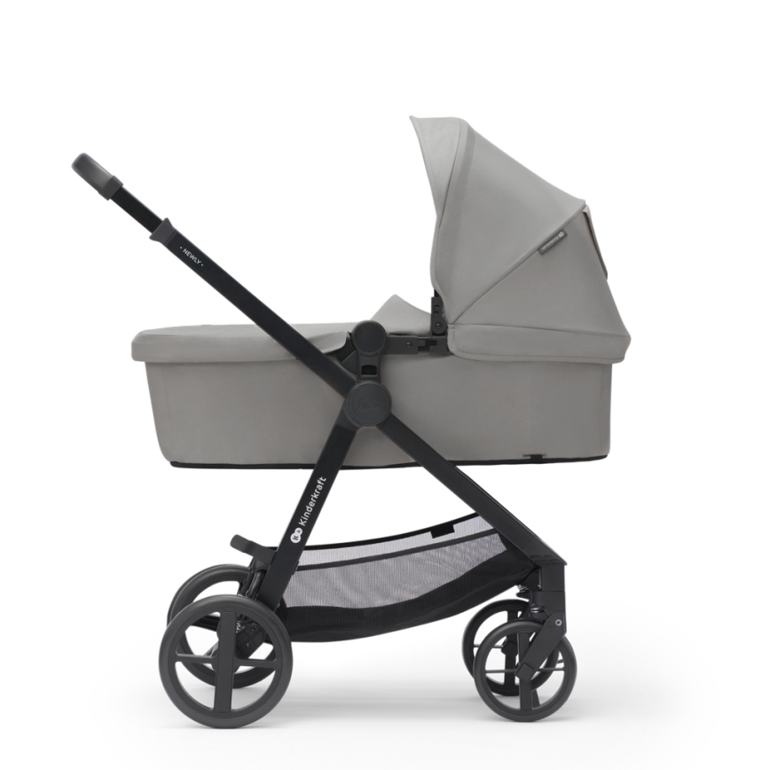 KINDERKRAFT - Kombinations barnvagn 3i1 NEWLY Moonlight grå  + bilstol MINK PRO