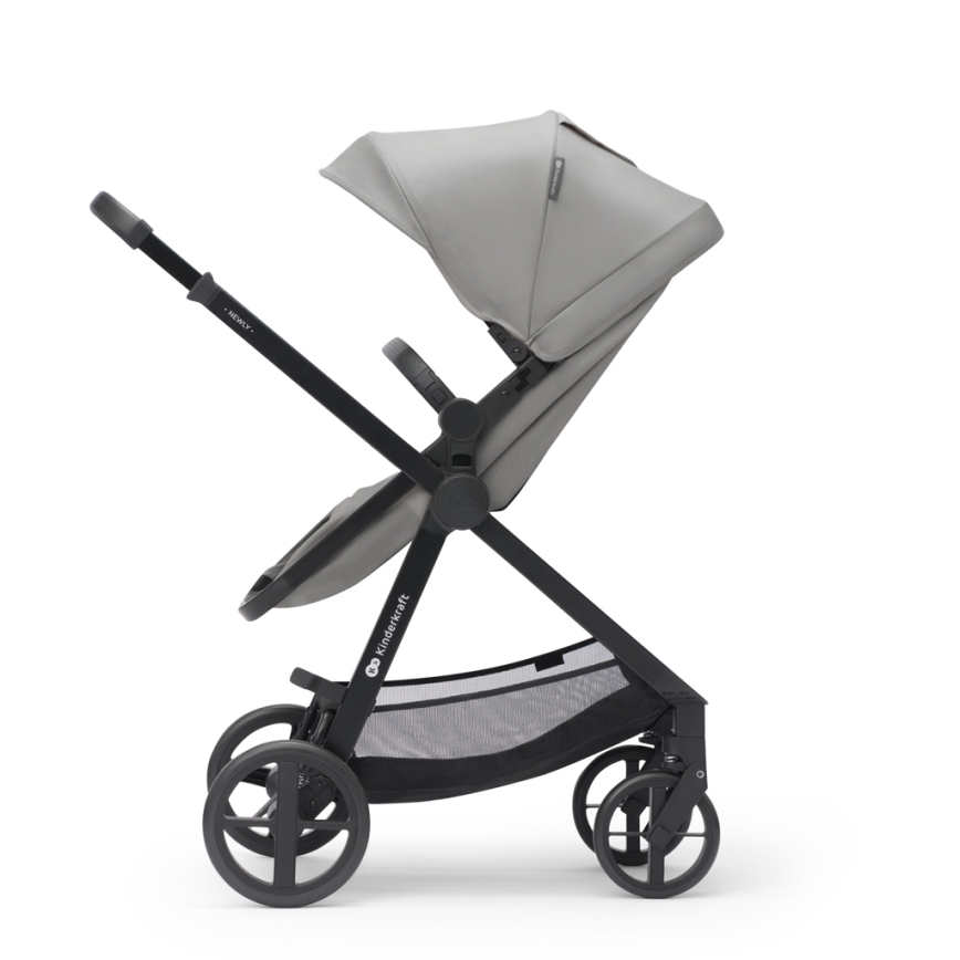 KINDERKRAFT - Kombinations barnvagn 3i1 NEWLY Moonlight grå  + bilstol MINK PRO