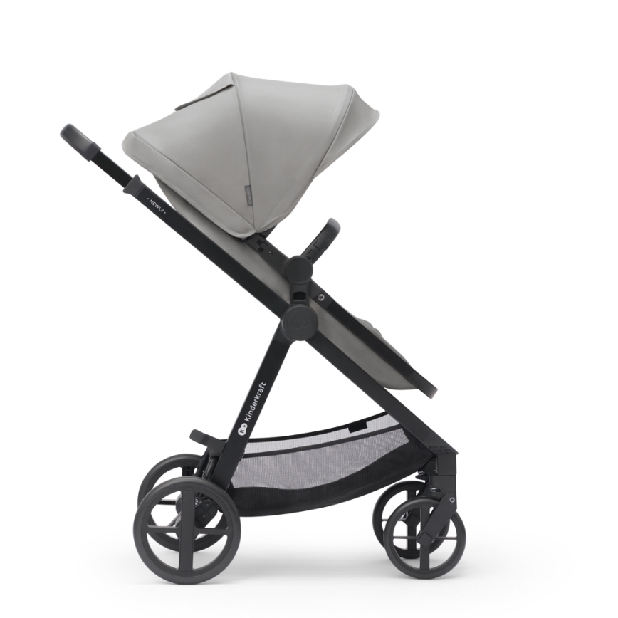 KINDERKRAFT - Kombinations barnvagn 3i1 NEWLY Moonlight grå  + bilstol MINK PRO