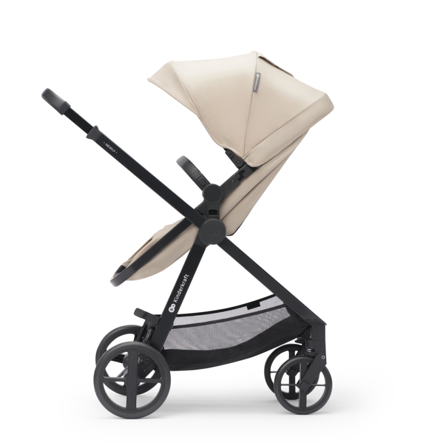 KINDERKRAFT - Kombinations barnvagn 3i1 NEWLY Sand beige + bilstol MINK PRO