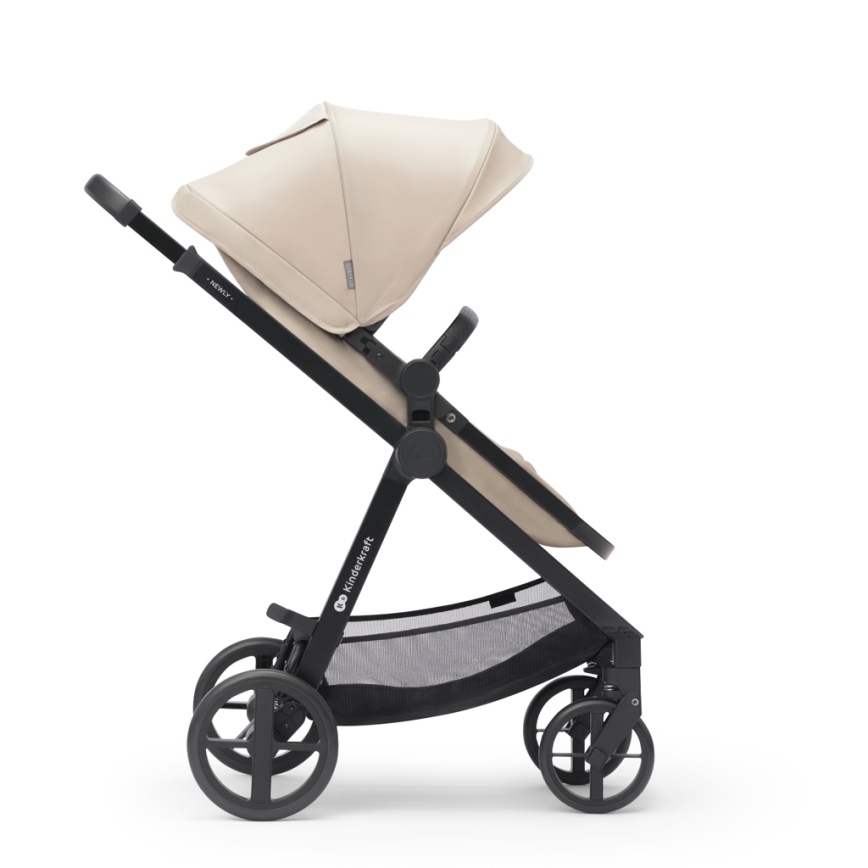 KINDERKRAFT - Kombinations barnvagn 3i1 NEWLY Sand beige + bilstol MINK PRO