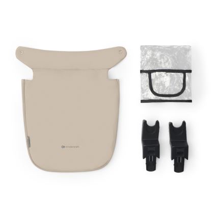 KINDERKRAFT - Kombinations barnvagn 3i1 NEWLY Sand beige + bilstol MINK PRO