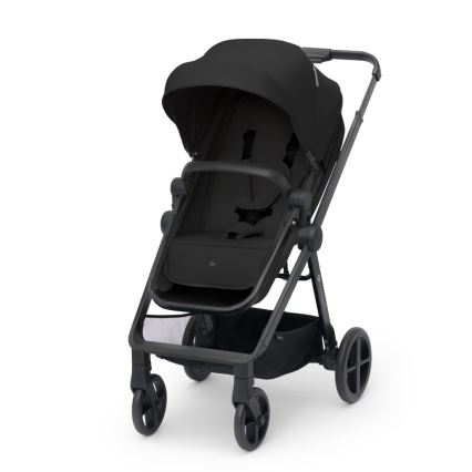 KINDERKRAFT - Kombinations barnvagn 4v1 NEWLY Klassisk svart + bilstol MINK PRO med bas ISOFIX