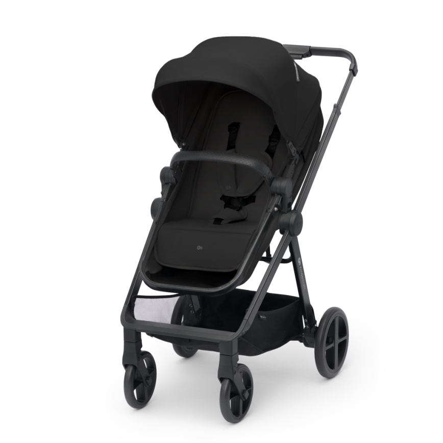 KINDERKRAFT - Kombinations barnvagn 4v1 NEWLY Klassisk svart + bilstol MINK PRO med bas ISOFIX