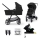 KINDERKRAFT - Kombinations barnvagn 4v1 NEWLY Klassisk svart + bilstol MINK PRO med bas ISOFIX