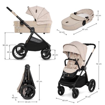 KINDERKRAFT - Kombinationsvagn 2-i-1 NEA 2 Dune Whisper Bizuu