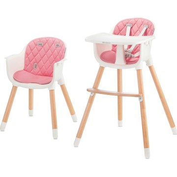 KINDERKRAFT - Matstol för barn 2v1 SIENNA bok/rosa