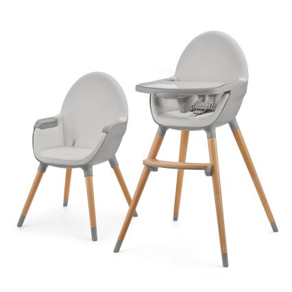 KINDERKRAFT - Matstol för barn FINI2 bok/grå