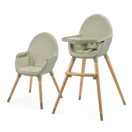 KINDERKRAFT - Matstol för barn FINI2 bok/grön