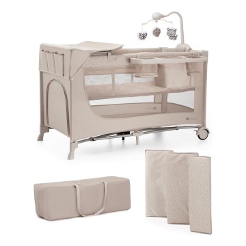 KINDERKRAFT - Resesäng JOY 2 med tillbehör beige