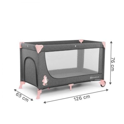 KINDERKRAFT - Resesäng JOY grå-PINK