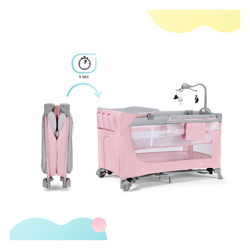 KINDERKRAFT - Resesäng LEODY rosa