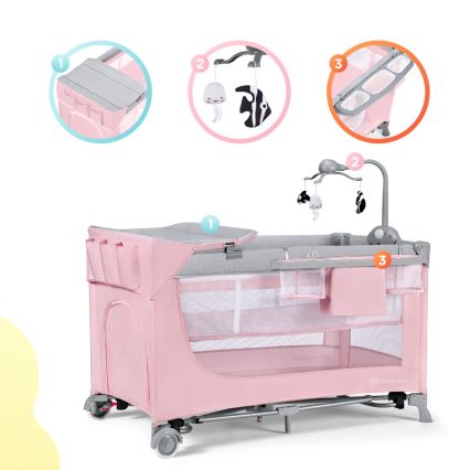 KINDERKRAFT - Resesäng LEODY rosa