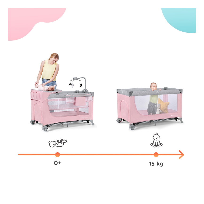 KINDERKRAFT - Resesäng LEODY rosa