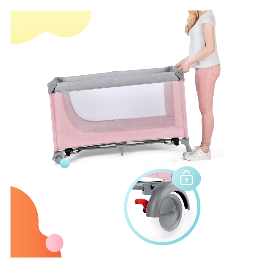 KINDERKRAFT - Resesäng LEODY rosa