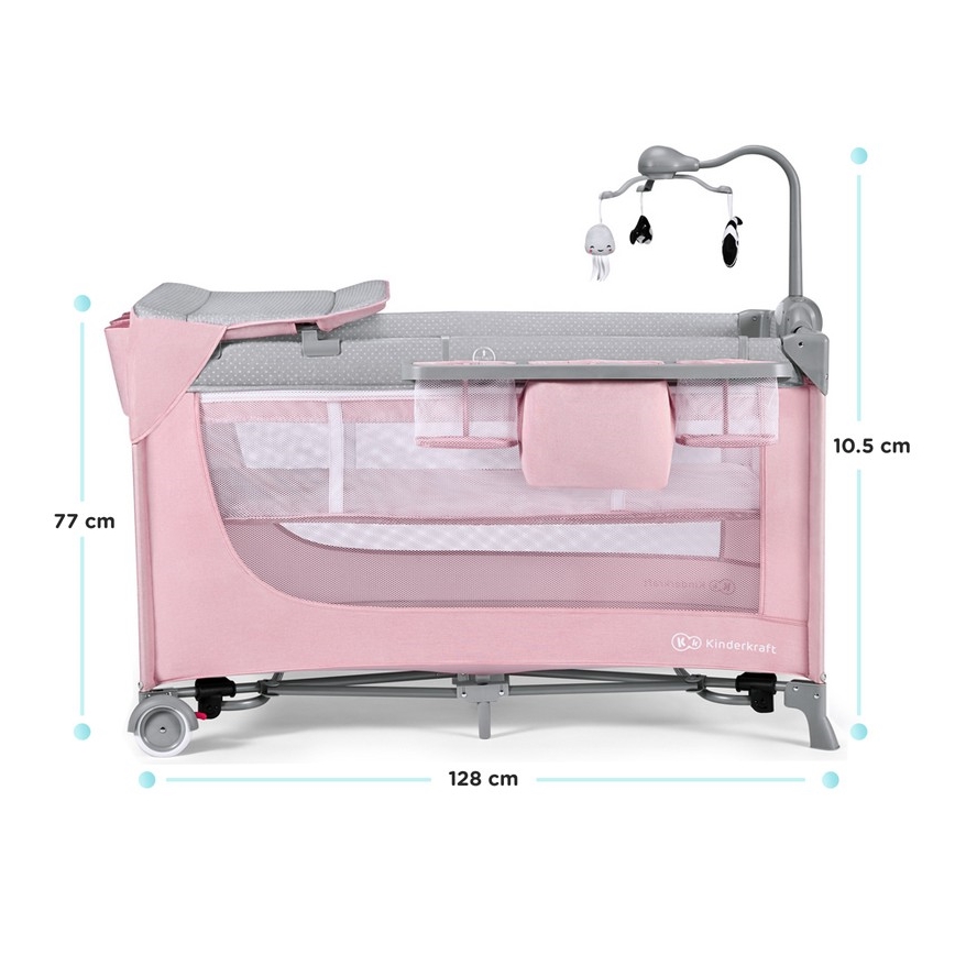 KINDERKRAFT - Resesäng LEODY rosa