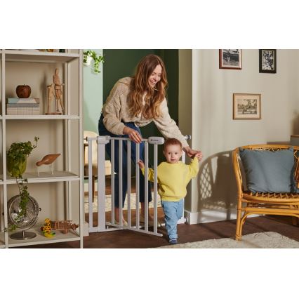 KINDERKRAFT - Säkerhetsbarriär LOCK&GO 75-103 cm vit