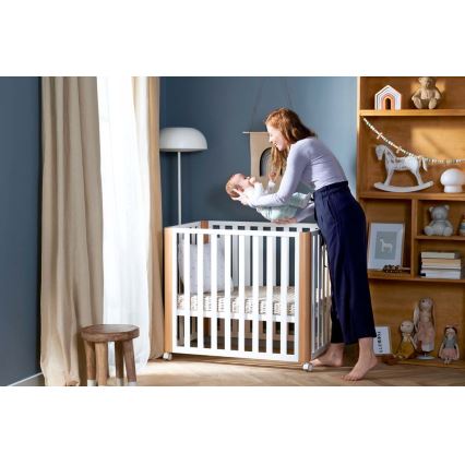 KINDERKRAFT SELECT - 4-i-1 spjälsäng KOYA Premium bok/furu