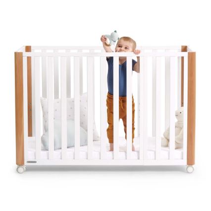 KINDERKRAFT SELECT - 4-i-1 spjälsäng KOYA Premium bok/furu